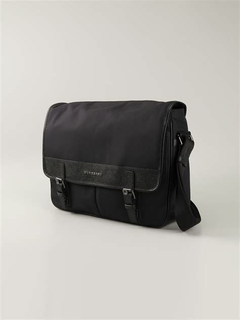 burberry black label messenger bag|Burberry Messenger bag men black.